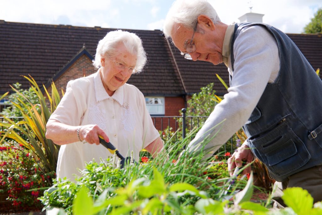 Residents spending time together during an activity at ManuCourt care home