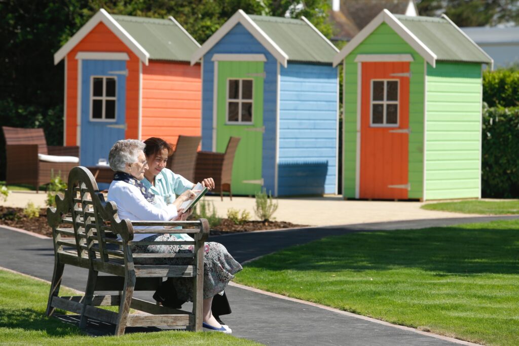 Barton Lodge care home building and landscaped gardens
