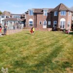 care home exterior with landscaped gardens